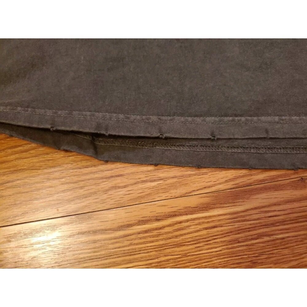 Civil Regime Shirt Mens‎ Sz Medium Distressed Hems Dark Gray Back Logo 1/500 - Picture 7 of 9
